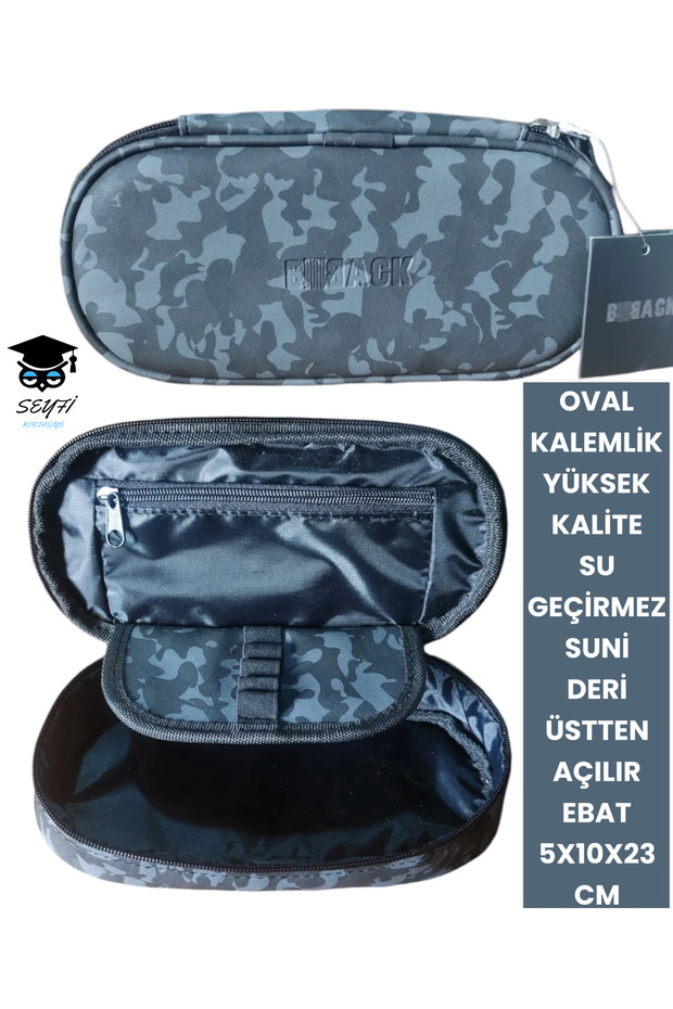 Oval Pen Holder Top Opening Quality Waterproof Fabric 5X10X23 cm Pencil Bag Pencil Case