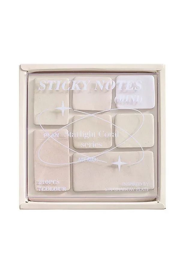 7'li Set Kutulu Renkli Postit Post-it Post It. Kitap Ayracı Ayraç Postit Not Kağıdı 210 Yaprak - 1