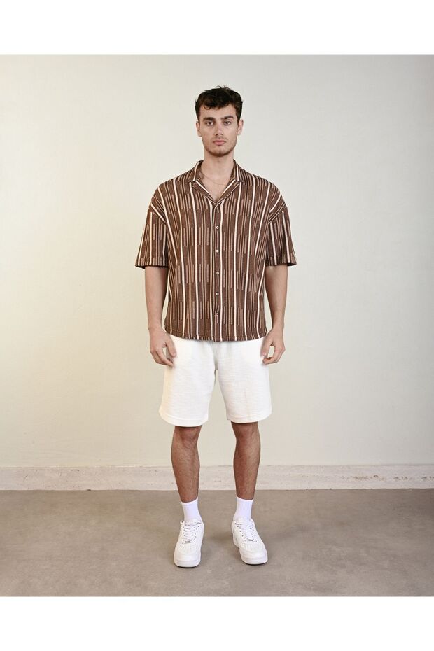 Premium Örme Oversize Erkek Gömlek - 3