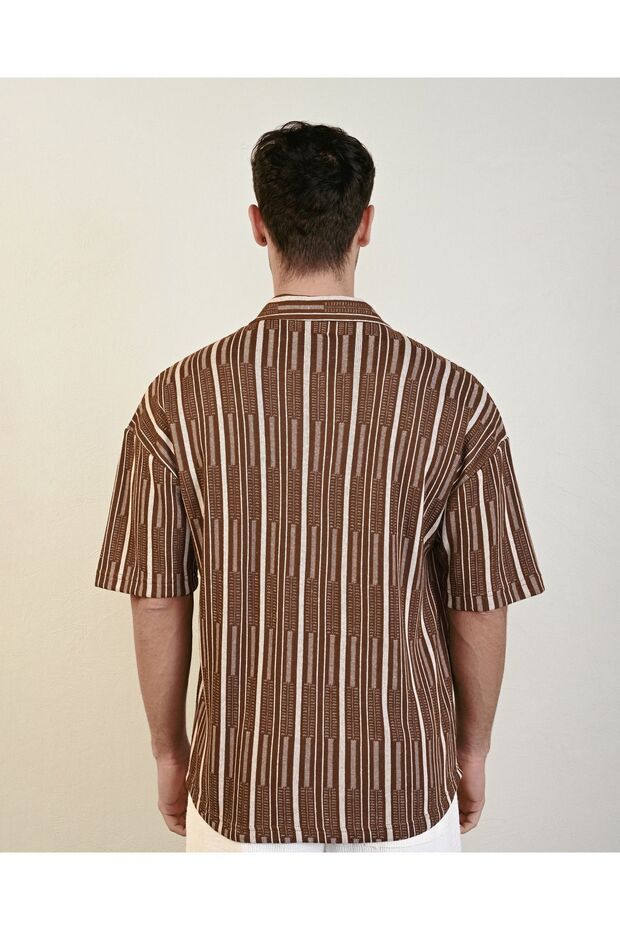 Premium Örme Oversize Erkek Gömlek - 4