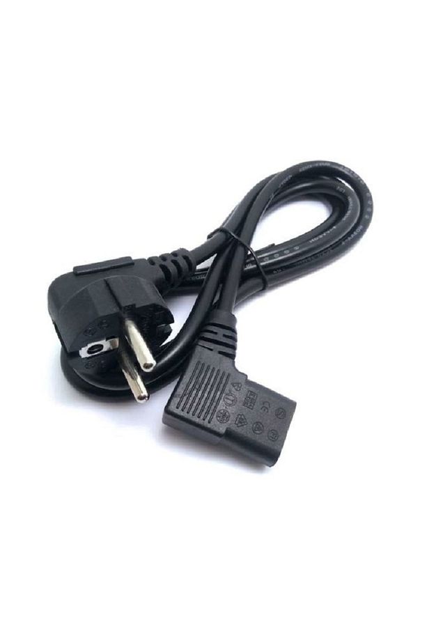 Power Kablo L Tipi C13 Power Kablo 3x0.75 90 Derece Kasa Ekran Monitör Güç Elektrik Kablosu 1.8 mt - 2