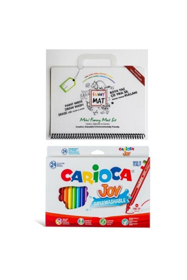 Academy Kids - Set of 24 Funny Mat and Carioca Joy Felt Pens