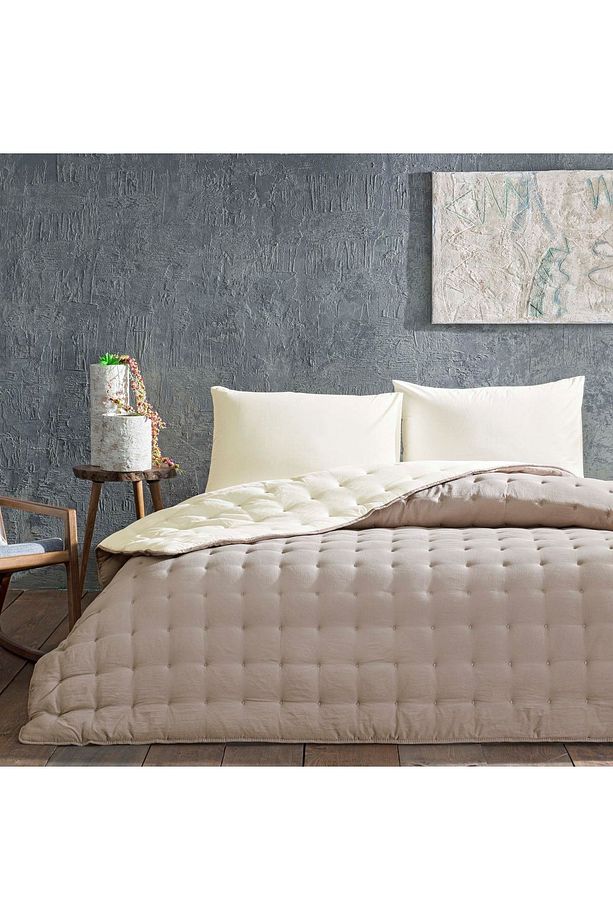 TAÇ DONNA SLEEPER TEK KİŞİLİK YORGAN SETİ KAHVE - 1