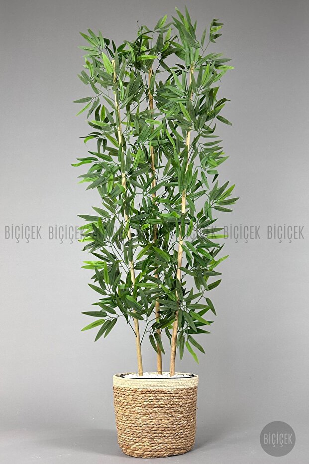 Yapay Bambu ağacı 140cm Hasır Saksıda - 1