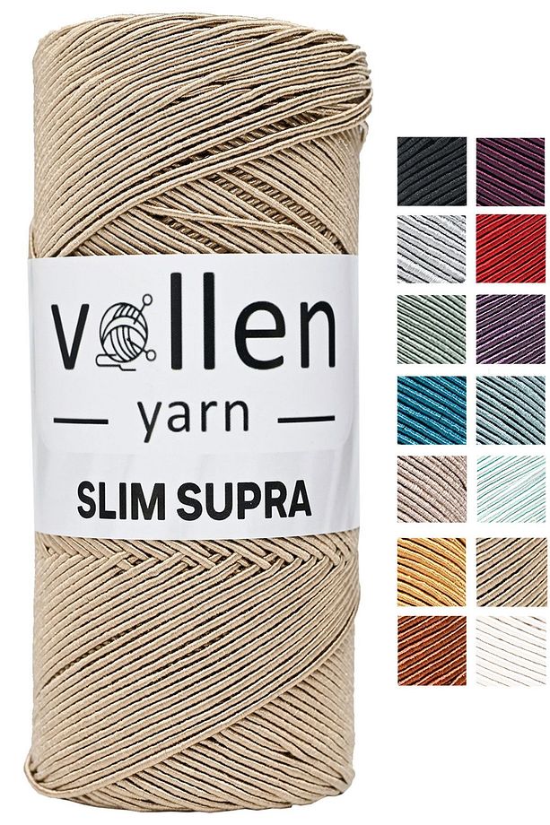 Slim Supra 200 Gr, Mumlu Ip,polyester Ip,runner Ipi, Çanta Ipi, Bileklik Ipi,pase Ip Bej - 1