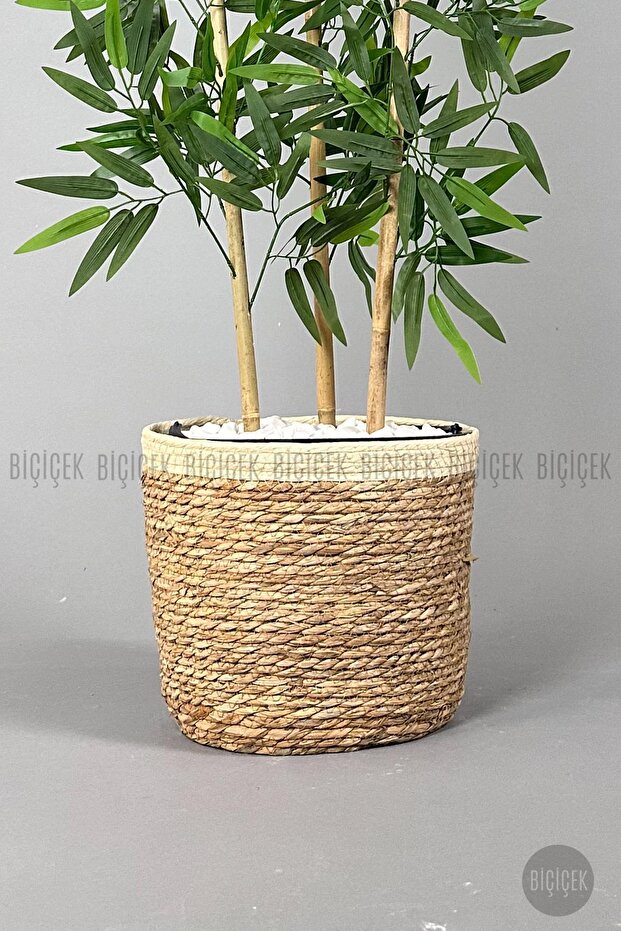 Yapay Bambu ağacı 140cm Hasır Saksıda - 2