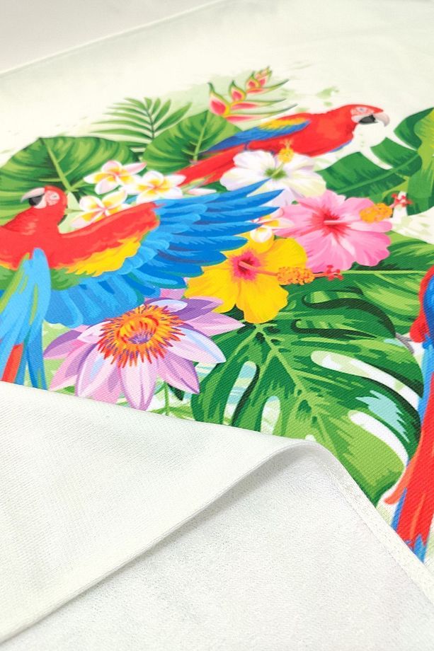 Parrot Flower Dijital Baskılı 75x150 Cm Plaj Havlusu - 4