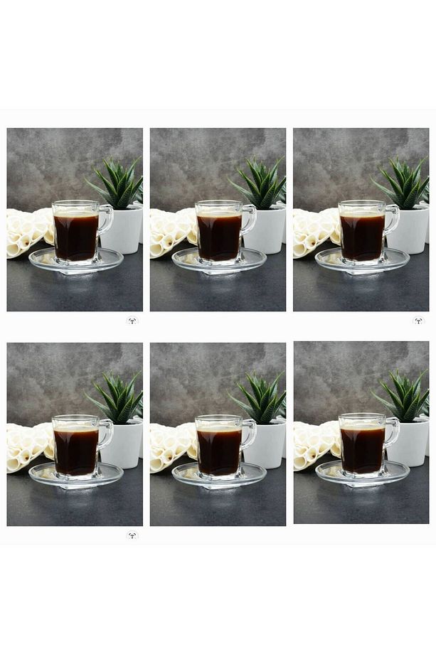 6'lı Carre Espresso Kahve Takımı Paşabahçe Espresso Takımı P95754 - 1