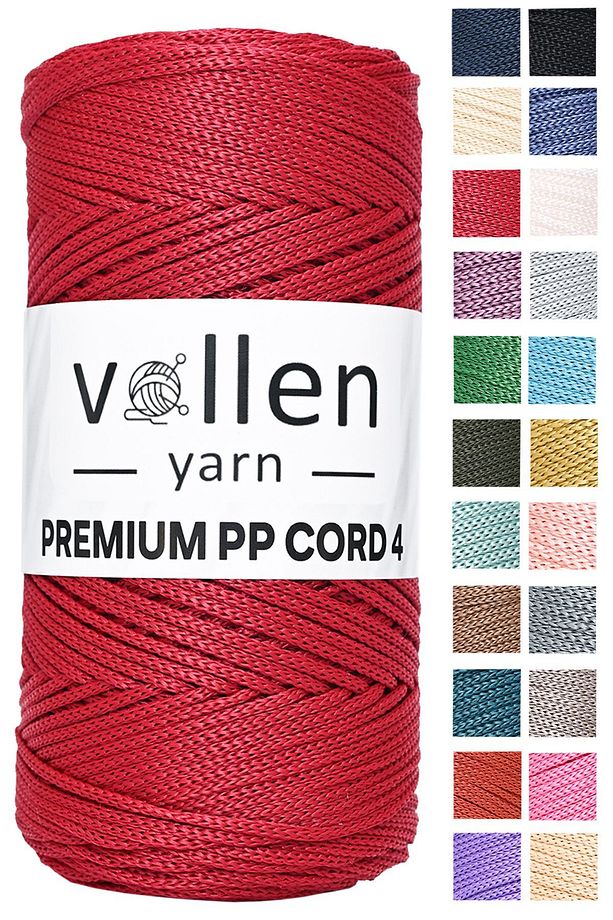 200gr/230m Premium Polyester Makrome Ipi 2mm ,makrome Ip,makrame,supla,çanta Ipi,kırmızı - 1
