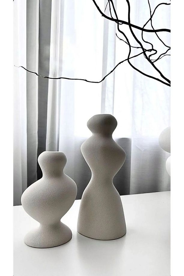 4'lü Set 8 Adet Obje Camber Vazo - Şamdan Set - Minimal Set Dekoratif Pinterest İskandinav Bohem - 3