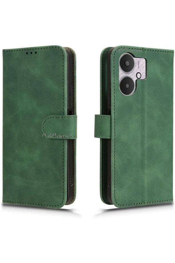 Xiaomi Redmi 13C Kılıf 360 Tam Kaplar Deri Dokulu Kapaklı Cüzdan Standlı Kartvizitli Tank Zırh Kapak - 1
