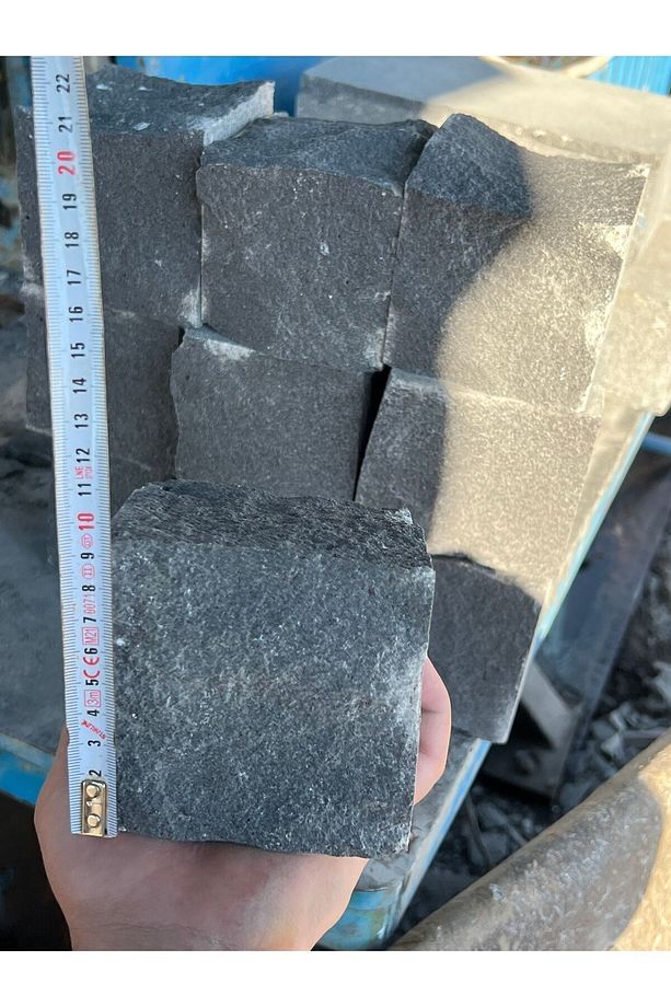 Dayanıklılığı Ve Estetiği Buluşturan 10x10x10 Cm (5 ADET) Küp Taş Bazalt - 4