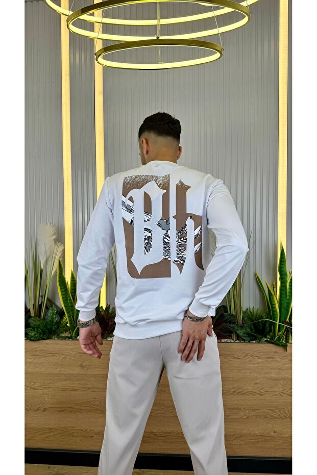 2 İplik Baskılı Sweatshirt - 4