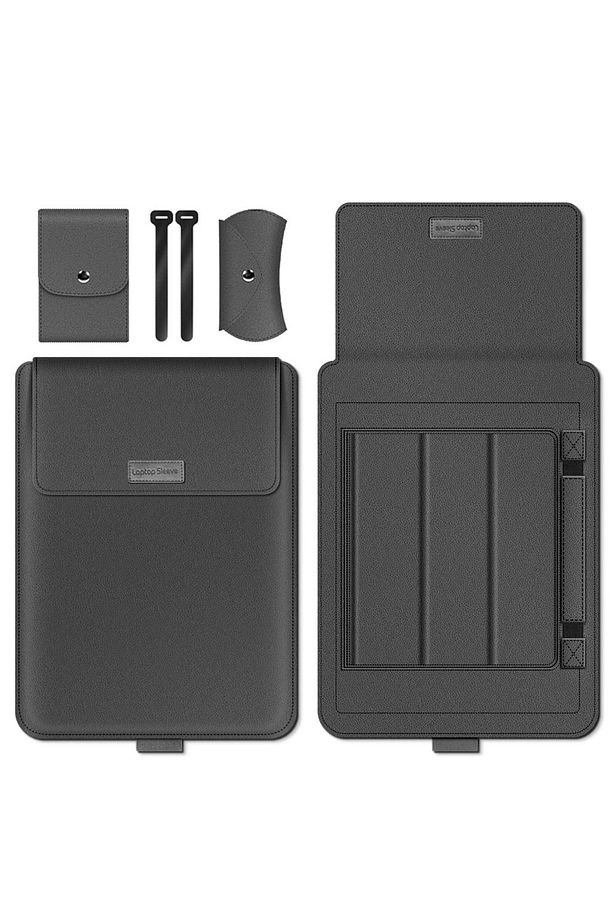 Macbook Pro Air 13 M1-m2 2020/2022 A2179-a2337-a2338-a2251-a2159-a1989-a1708 Deri Mıknatıslı Çanta - 3