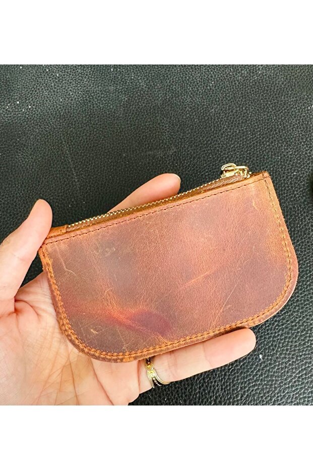 Hakiki Deri Mini Cep Cüzdanı - 5