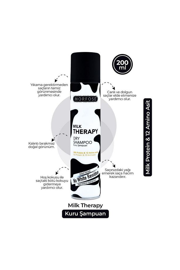 Milk Therapy Maske 500Ml+ Parfüm + Fön Suyu 240ml+ Şampuan 1000ml+ Kuru Şampuan + Sprey 75ml+ Tarak - 6