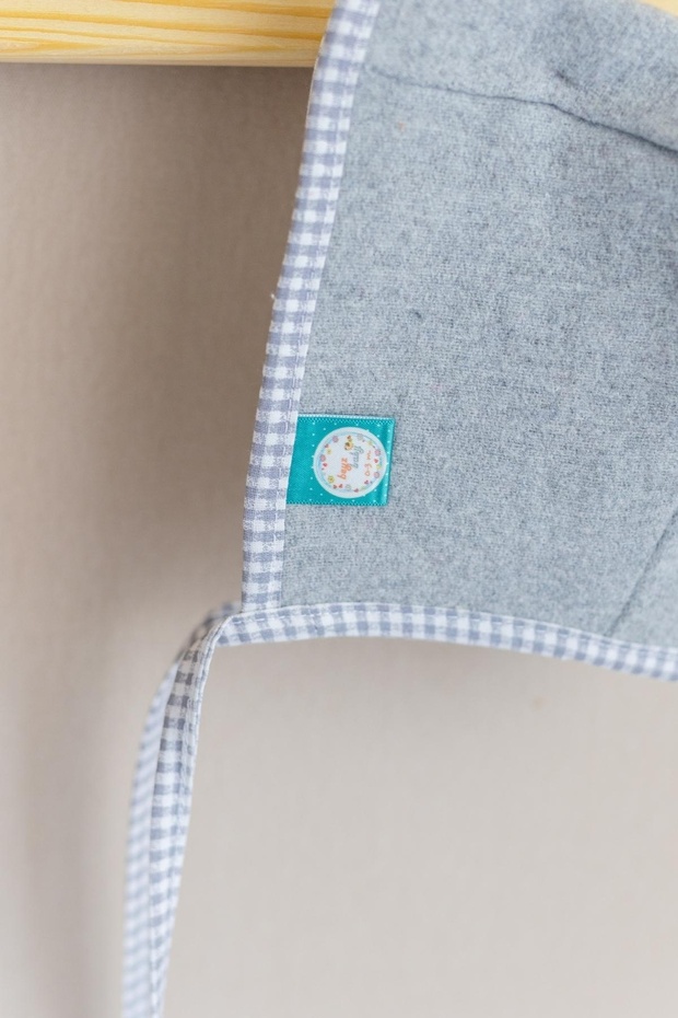 ختم رمادي - قبعة أطفال بنمط القماش القطني - 2