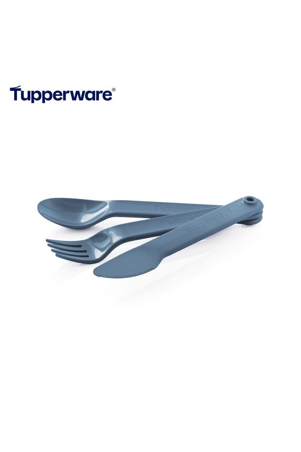 Kaşık bıçak çatal mavi Servis Seti - 1