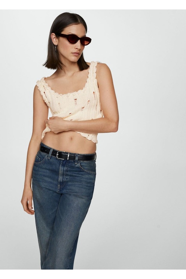 Pletena bluza sa poderanim detaljima - 7