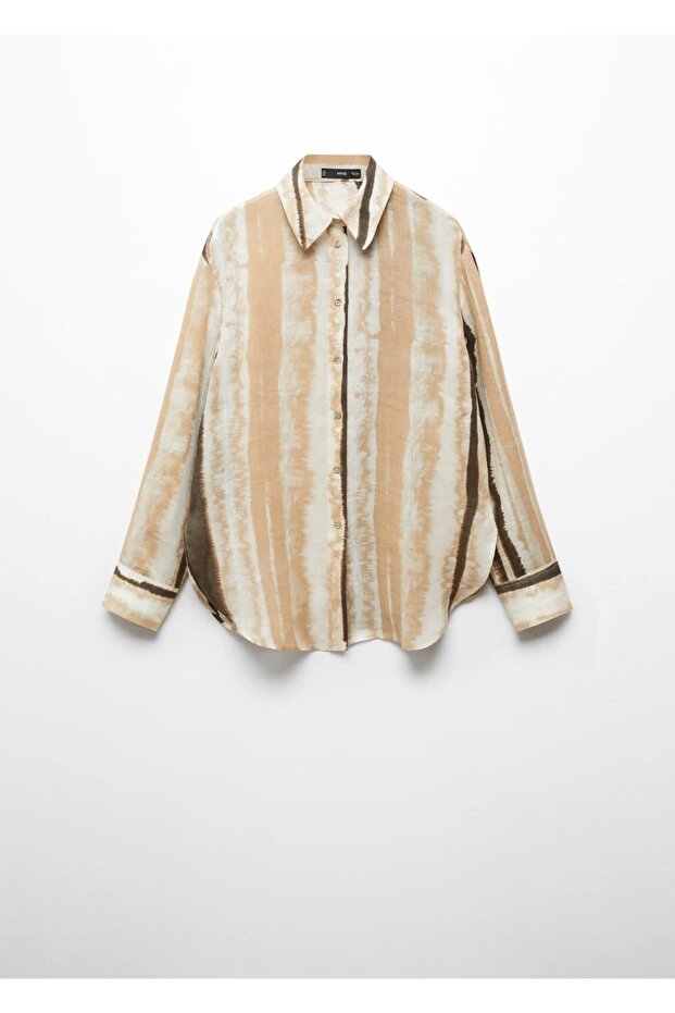 Desenli %100 rami gömlek - 3