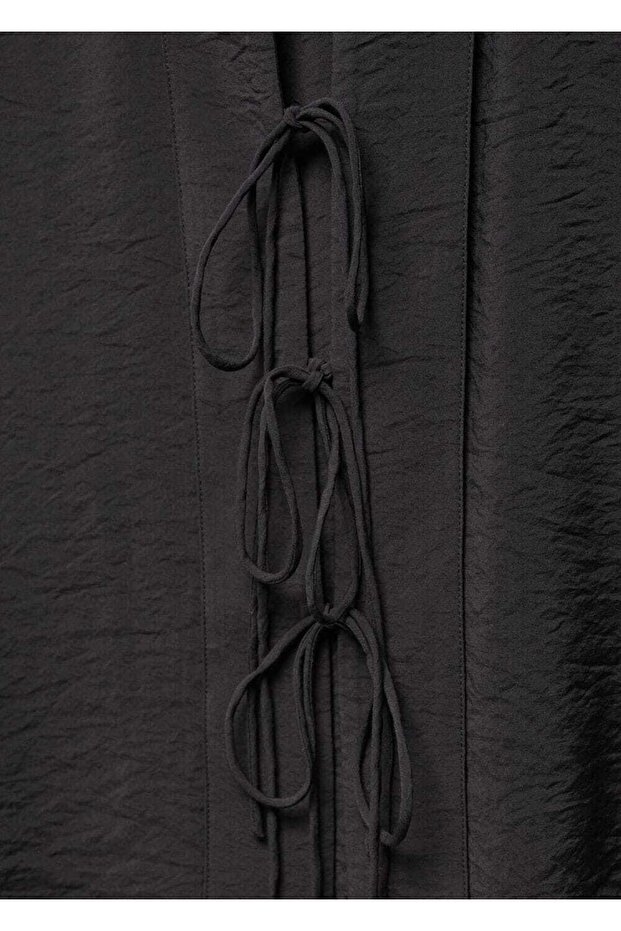 Fiyonklu dökümlü bluz - 6