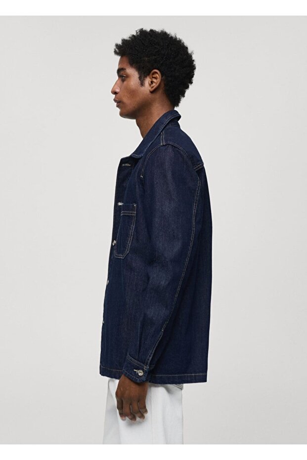Cepli denim gömlek ceket - 7