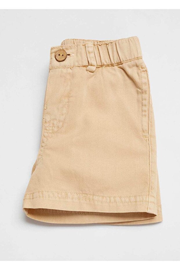 Chino tarz pamuklu bermuda şort - 4