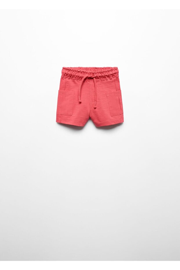Beli lastikli bermuda şort - 1