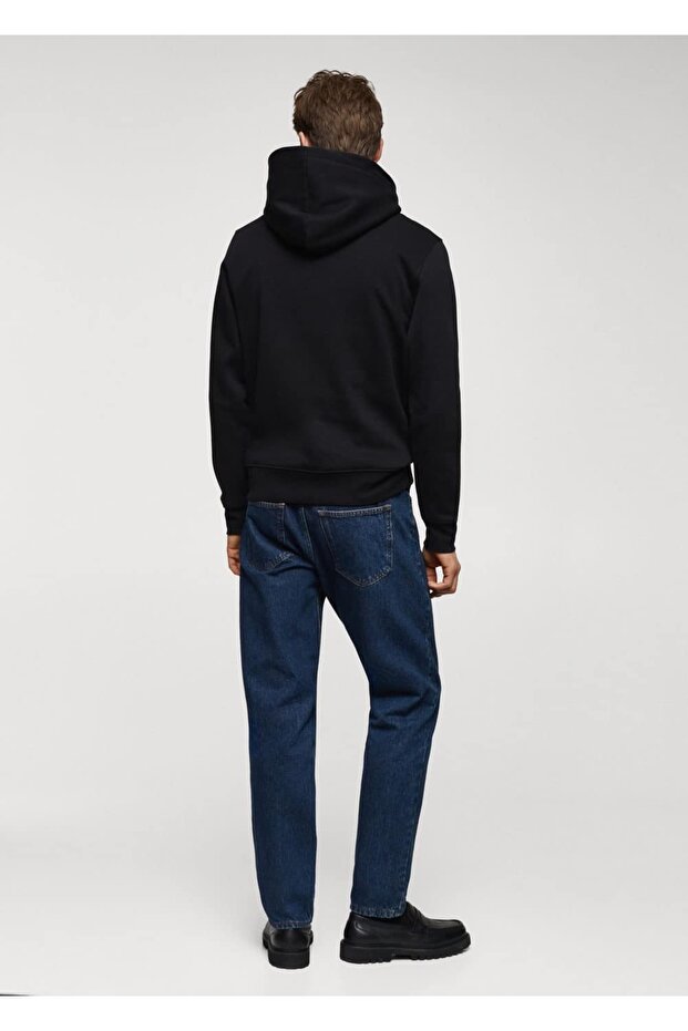 İşlemeli kapüşonlu sweatshirt - 4