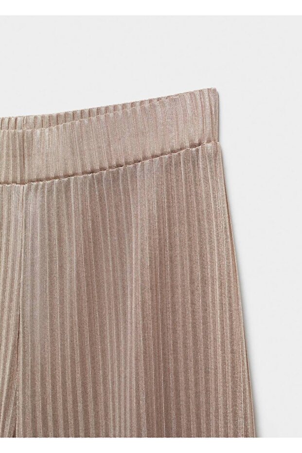 Elastik belli wideleg pantolon - 6