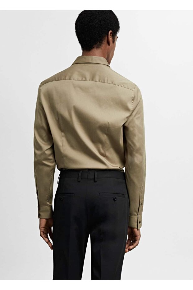 Süper slim fit poplin gömlek - 4