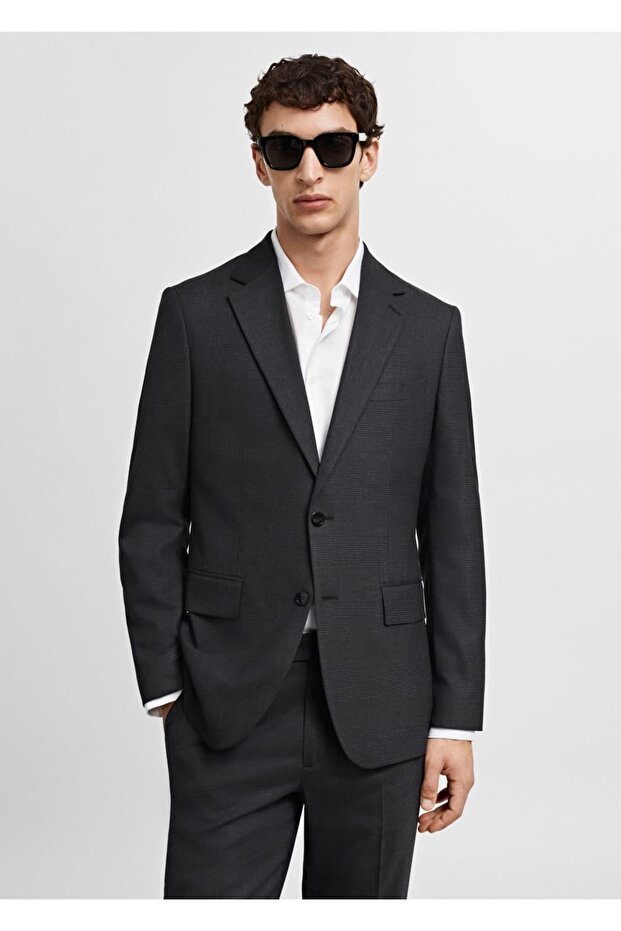 Slim Fit Cold Wool Blazer Jacket - 1