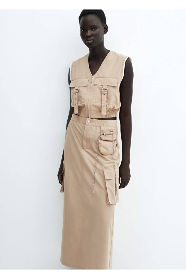 Kargo cepli uzun etek - 5