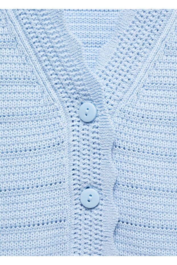 Ajur detaylı triko yelek - 6