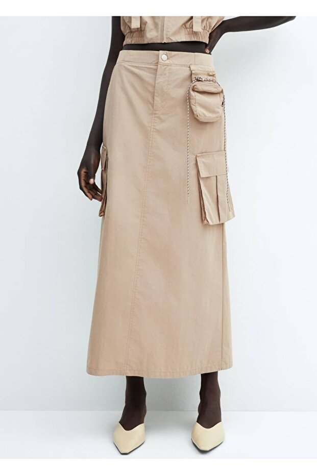 Kargo cepli uzun etek - 1