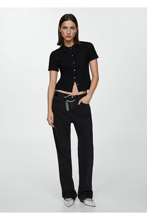 Pamuklu dokuma tişört - 2