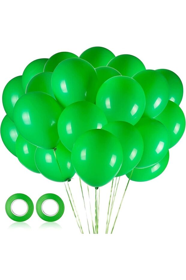 Balloon Shiny Metallic Helium Balloon 10 Pieces Green Color