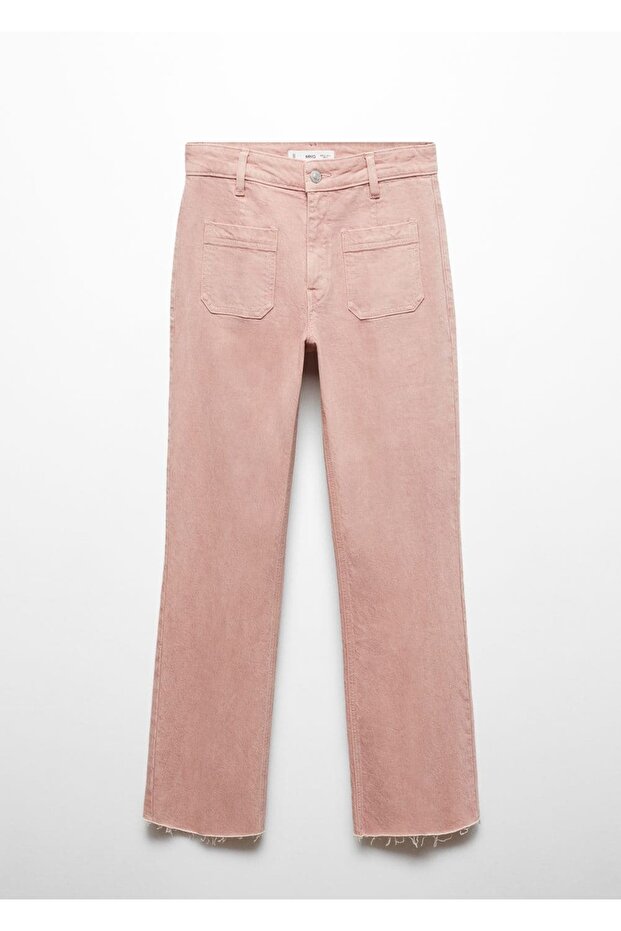 İspanyol paça cepli jean pantolon - 3