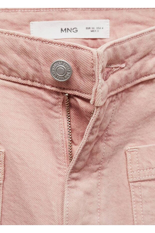 İspanyol paça cepli jean pantolon - 6