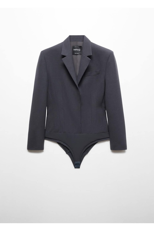 Fitted Blazer Jacket Model Wool Body - 3