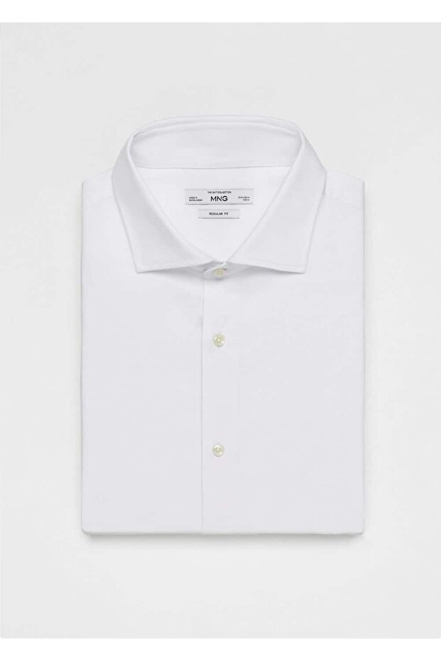 Normal kesim manşetli gömlek - 6