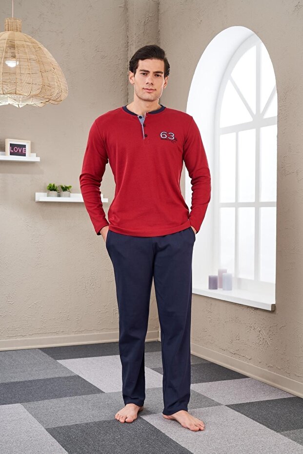 23701 Erkek Patlı Pijama Takım - 1