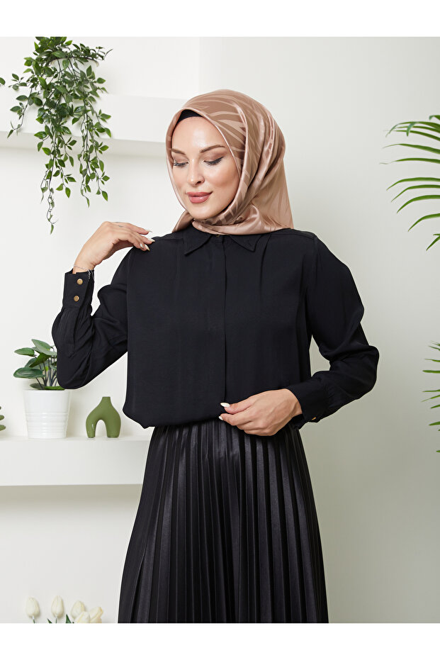 وشاح أنيق بنمط متعرج - 1