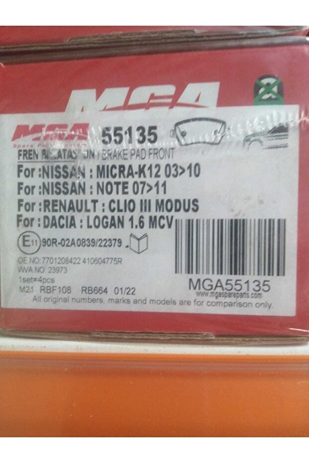 Fren Balatası Ön Renault Clio Iıı-duster-dokker-logan-modus-megane Iv 1.6 16v H4m -55135 - 1