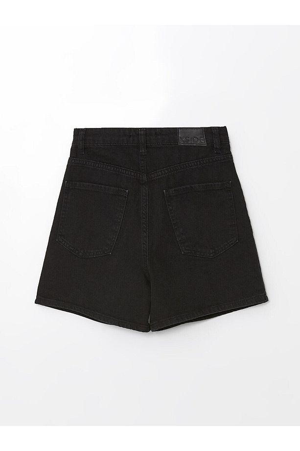 XSIDE Açık Mavi Yüksek Bel Standart Fit Kadın Jean Şort - 6