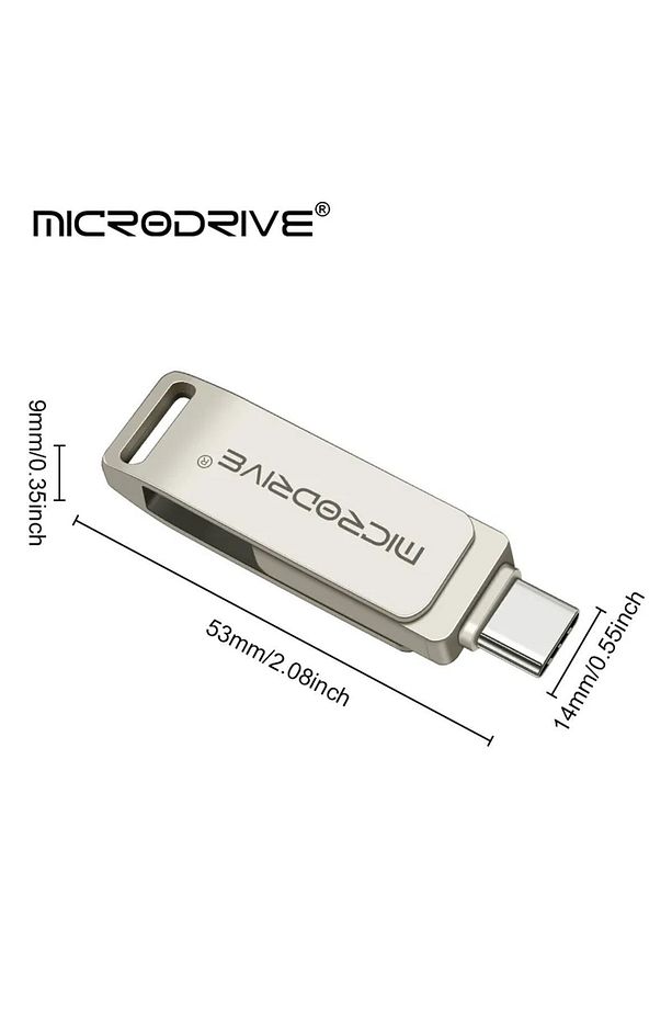 64gb. Iphone Lightning Ve Type-c Flash Bellek Otg Çift Taraflı Metal Sağlam Orginal - 6