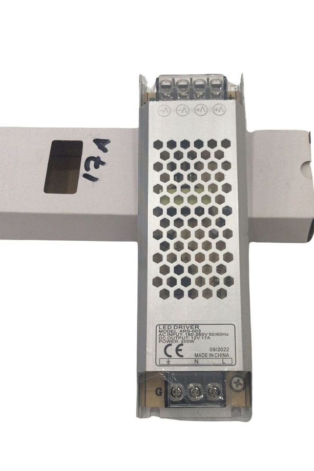 200W 12 Volt 17 Amper Ultra Slim Led Driver Trafo LEDİM - 2
