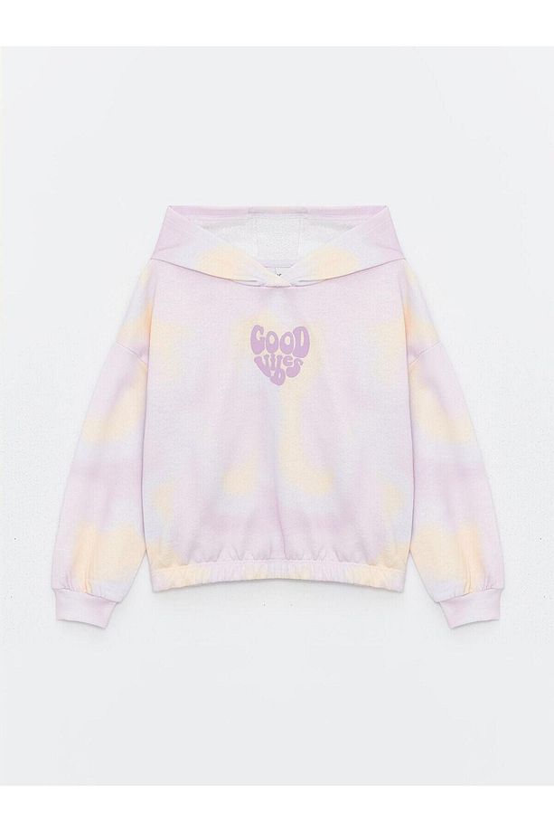 LCW Kids Karışık Baskılı Baskılı Uzun Kollu Kız Çocuk Hoodie ve Eşofman Altı - 2
