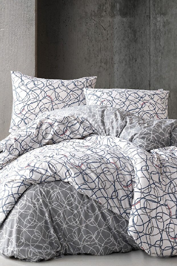 Double Duvet Cover Set Syracus 100% Cotton Multi