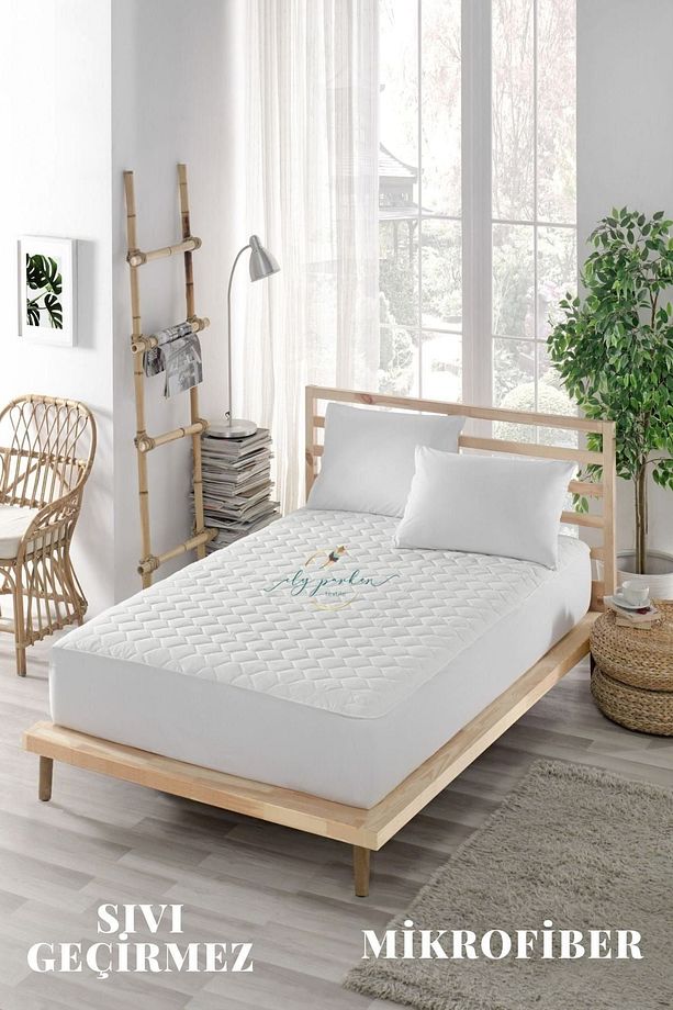 120x200 Sıvı Geçirmez Alez Mikro Kapitoneli Fitted 1,5 Kişilik Tek Kişilik Su Yatak Koruyucu - 1